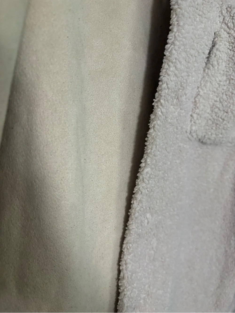 Industry Cream Faux Sherpa Shacket Jacket Medium Oversized Teddy Button Front
